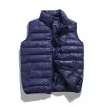 gilets sans manche ea7 emporio armani ea7 logo matelasse duvet cotton gilet bleu